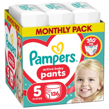 Підгузки Pampers Active Baby Pants Розмір 5 (11-17 кг) 136 шт (8006530305679) - фото 1