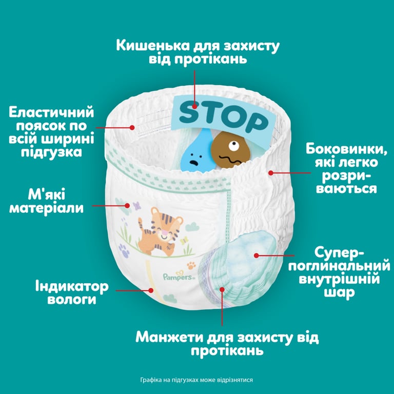 Підгузки Pampers Active Baby Pants Розмір 5 (11-17 кг) 136 шт (8006530305679) - фото 4