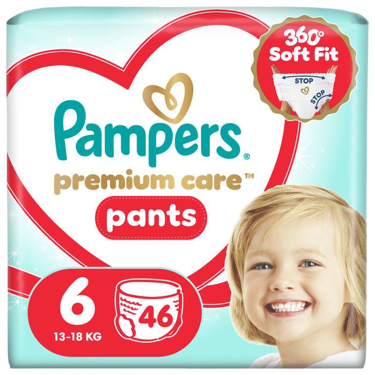 Підгузки Pampers Premium Care Pants Розмір 6 (13-18 кг) 46 шт (8006530320054) - фото 1