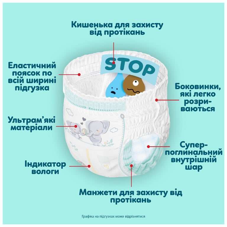 Підгузки Pampers Premium Care Pants Розмір 5 (11-16 кг) 50 шт (8006530320085) - фото 4