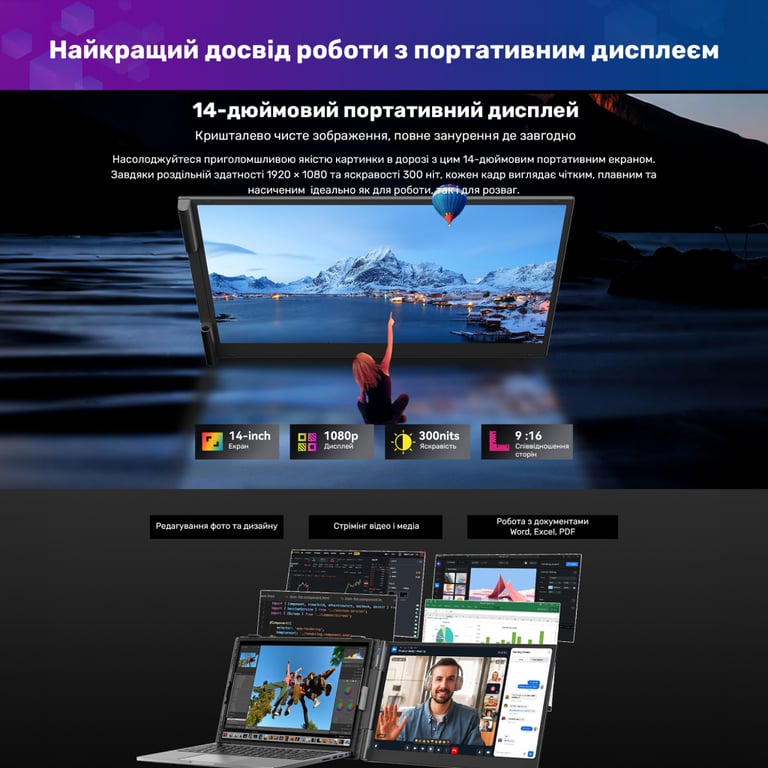 Монітор Blackview Single Screen 14inch (BVSCM6) - фото 9