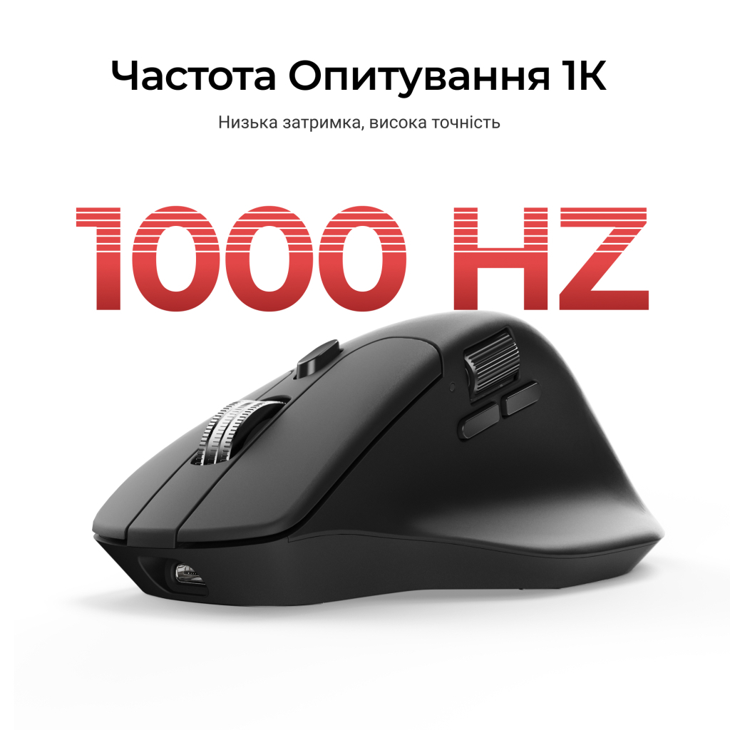 Мишка Keychron M6S Wireless/Bluetooth/USB Black (M6S-A72) - фото 8 Мишка Keychron M6S Wireless/Bluetooth/USB Black (M6S-A72) - фото 8