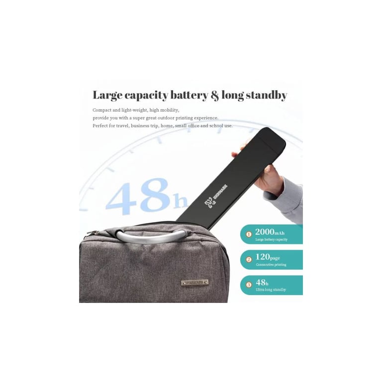 Принтер етикеток UKRMARK P832, A4, 300 dpi, wireless, Bluetooth USB Type-C, black (900347) - фото 3