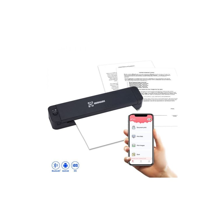 Принтер етикеток UKRMARK P832, A4, 300 dpi, wireless, Bluetooth USB Type-C, black (900347) - фото 5