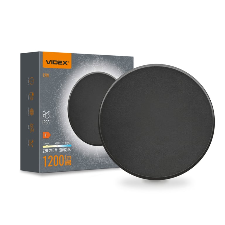 Світильник Videx IP65 VIDEX WL03 12W 3000K-4000K-6500K Black (VL-WL03-12CB) - фото 3