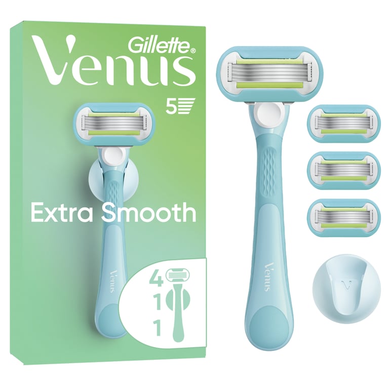 Бритва Gillette Venus Extra Smooth з 4 змінними картриджами + гачок для бритви (8700216969956) - фото 1