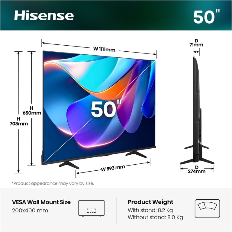 Телевізор Hisense 50A6S - фото 8