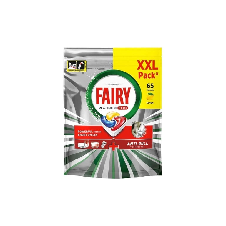 Таблетки для посудомийних машин Fairy Platinum Plus All in One Lemon 65 шт. (8006530115575) - фото 1