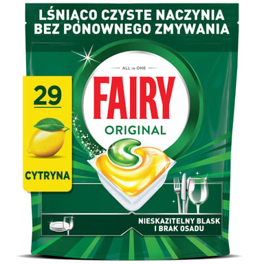 Таблетки для посудомийних машин Fairy Все-в-1 Original Лимон 29 шт. (8006530115711) - фото 1