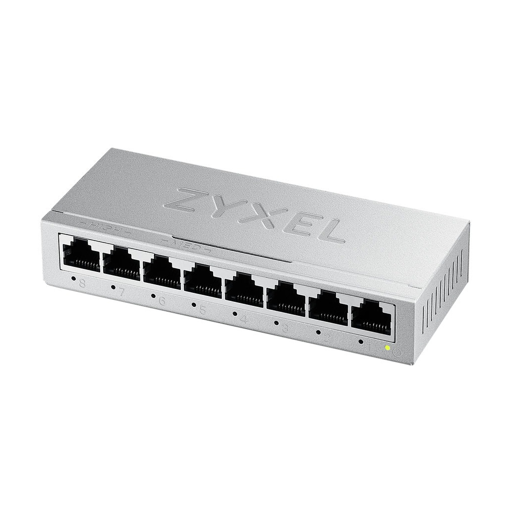 Комутатор мережевий ZyXel GS-108B v5 (GS-108BV5-EU0101F) - фото 2 Комутатор мережевий ZyXel GS-108B v5 (GS-108BV5-EU0101F) - фото 2