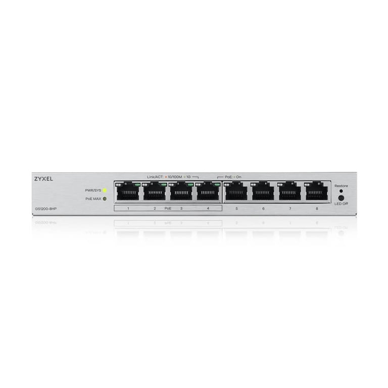 Комутатор мережевий ZyXel GS1200-8HP v3 (GS1200-8HPV3-EU0101F) - фото 2