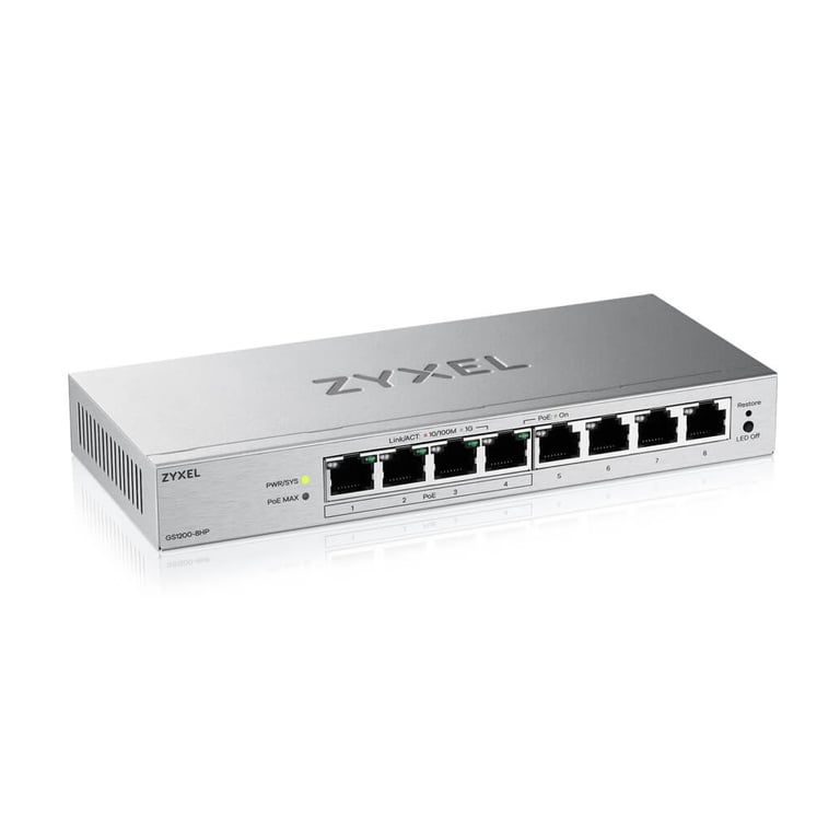 Комутатор мережевий ZyXel GS1200-8HP v3 (GS1200-8HPV3-EU0101F) - фото 3