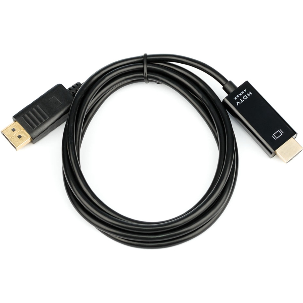 Кабель мультимедійний DisplayPort M to HDMI M 3.0m 8K/4K black Atcom (30100) - фото 1 Кабель мультимедійний DisplayPort M to HDMI M 3.0m 8K/4K black Atcom (30100) - фото 1