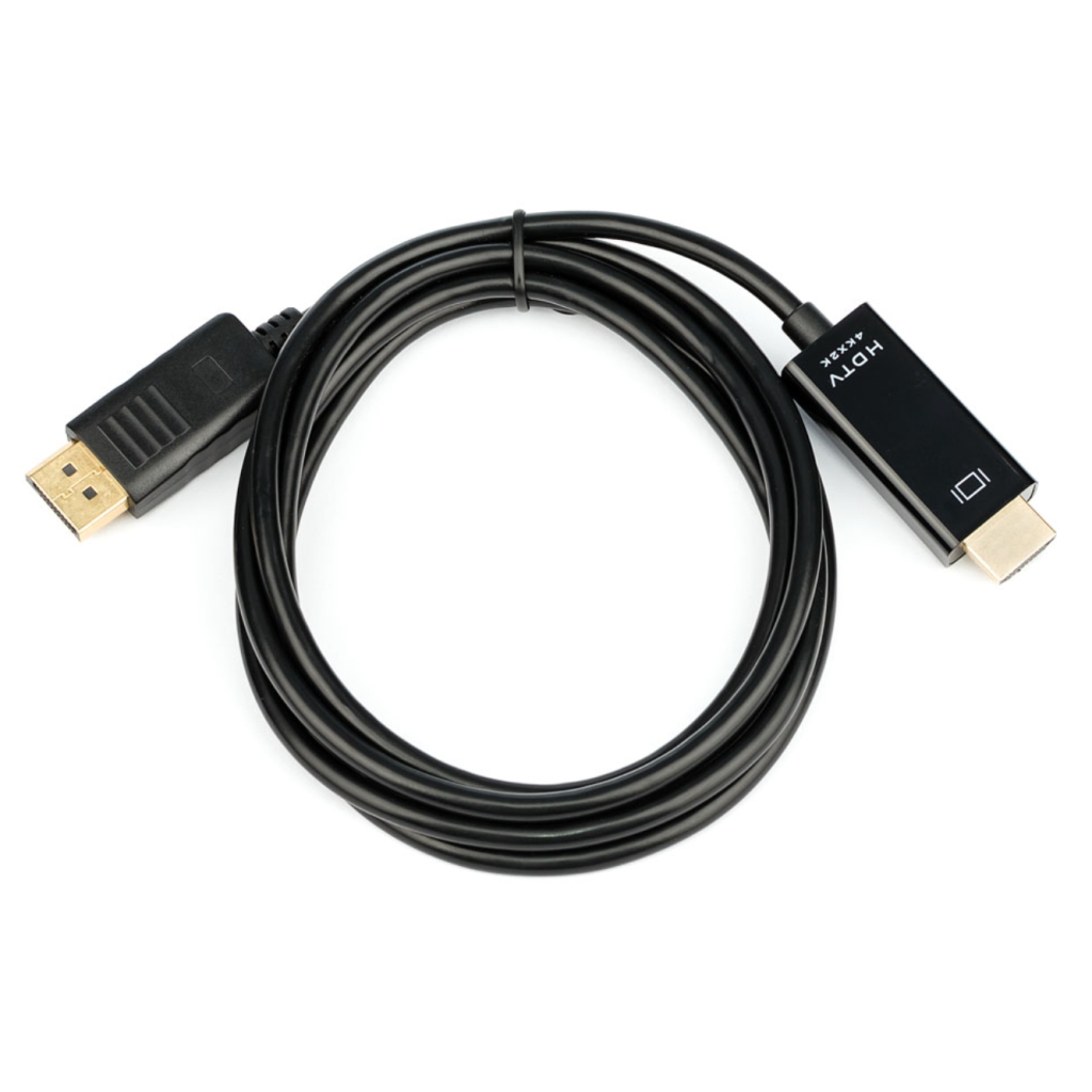 Кабель мультимедійний DisplayPort M to HDMI M 5.0m 8K/4K black Atcom (50100) - фото 1 Кабель мультимедійний DisplayPort M to HDMI M 5.0m 8K/4K black Atcom (50100) - фото 1