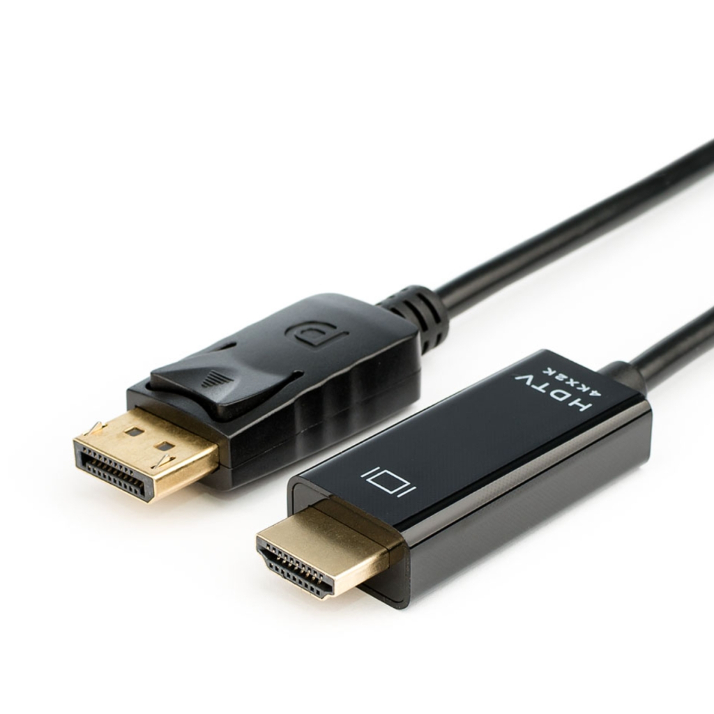 Кабель мультимедійний DisplayPort M to HDMI M 5.0m 8K/4K black Atcom (50100) - фото 2 Кабель мультимедійний DisplayPort M to HDMI M 5.0m 8K/4K black Atcom (50100) - фото 2