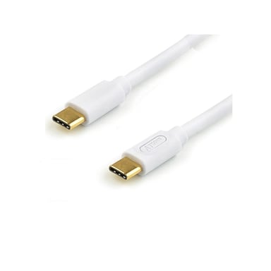 Дата кабель USB-C to USB-C 0.8m 60W 3A QC 3.0 white Atcom (AT-C08) - фото 1
