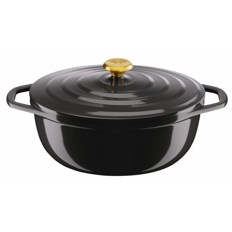 Каструля Tefal Air з кришкою 5.7л чорний (E2558904) - фото 1