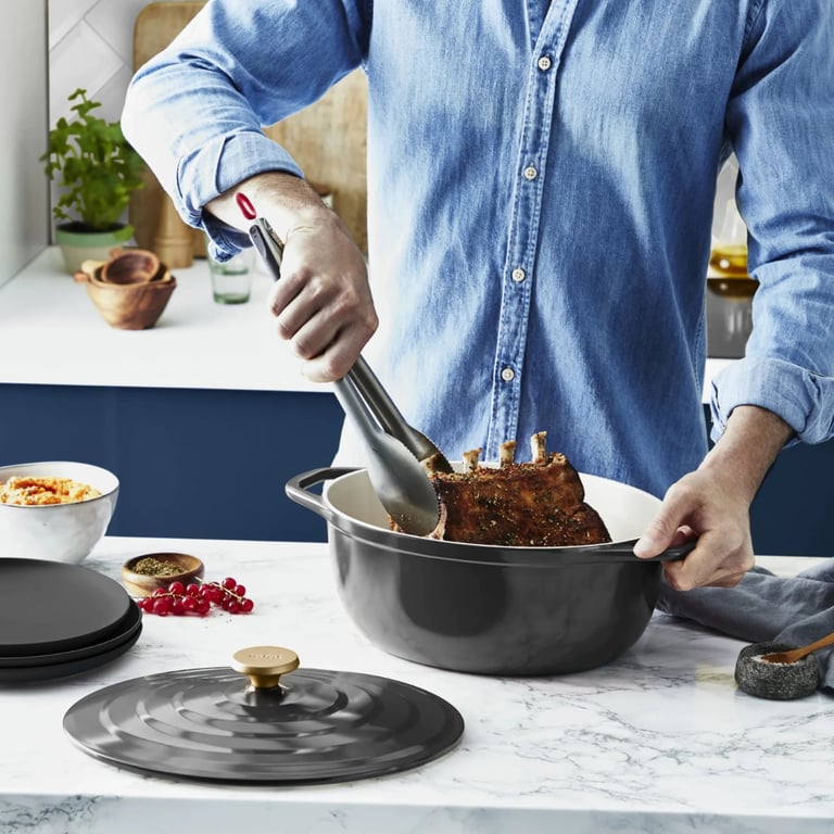 Каструля Tefal Air з кришкою 5.7л чорний (E2558904) - фото 7