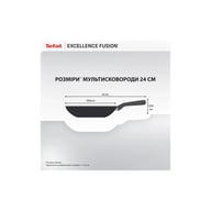 Сковорода Tefal Excellence Fusion з кришкою 24см чорний (G3388402) - фото 4