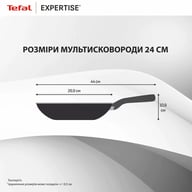 Сковорода Tefal Expertise з кришкою 24см чорний (G3218402) - фото 4