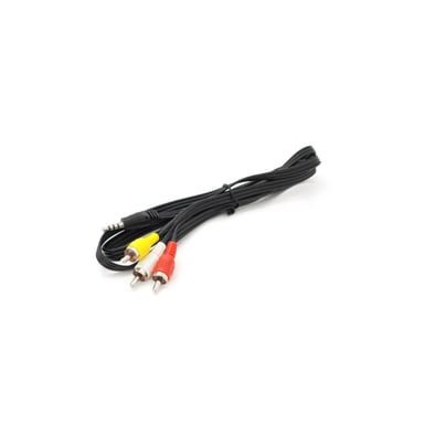 Кабель мультимедійний 3.5mm M to 3xRCA M 1.0m AV black Voltronic (YT-3.5(M)/3хRCA(M)-1.0CCA) - фото 1