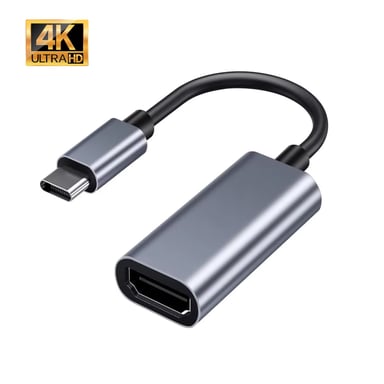 Перехідник USB-C to HDMI F USB 3.0 4K60Hz dark gray Dynamode (DM-AD-USB-C-HDMI) - фото 1