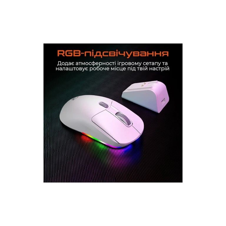 Мишка Meetion GW38 Wireless/Bluetooth/USB White (MT-GW38-B) - фото 4
