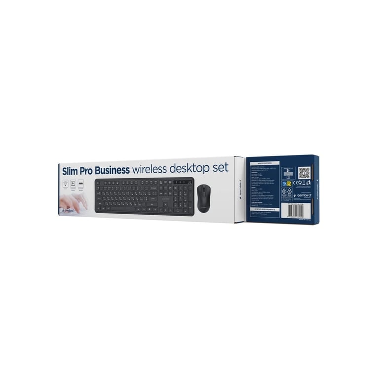 Комплект Gembird Slim Pro Business Wireless Black (KBS-WPS-01-CYRL) - фото 4