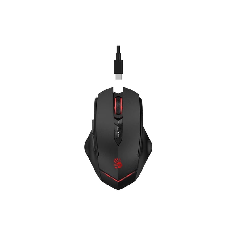 Мишка A4Tech Bloody R80 Plus Wireless/USB Black Skull (4711421003018) - фото 2