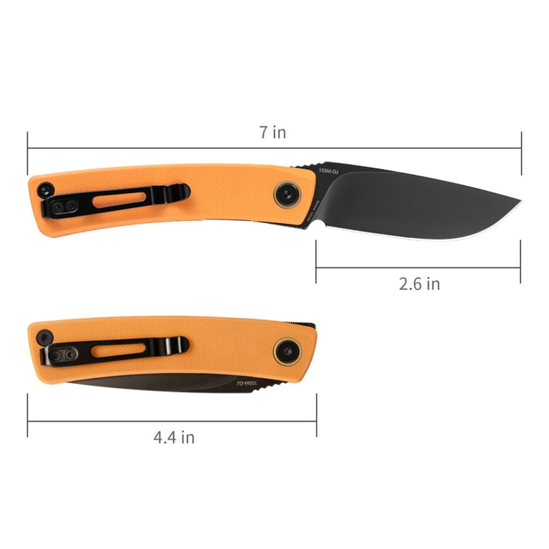 Ніж SRM Air, Orange G10, Black Stonewash (105M-GJ) - фото 10