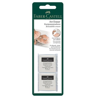 Гумка Faber-Castell «Клячка», біла, 2 шт у блістері (31706) - фото 1