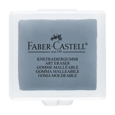 Гумка Faber-Castell «Клячка» Kneadable Art в пластиковій коробочці, колір сірий (24291) - фото 1