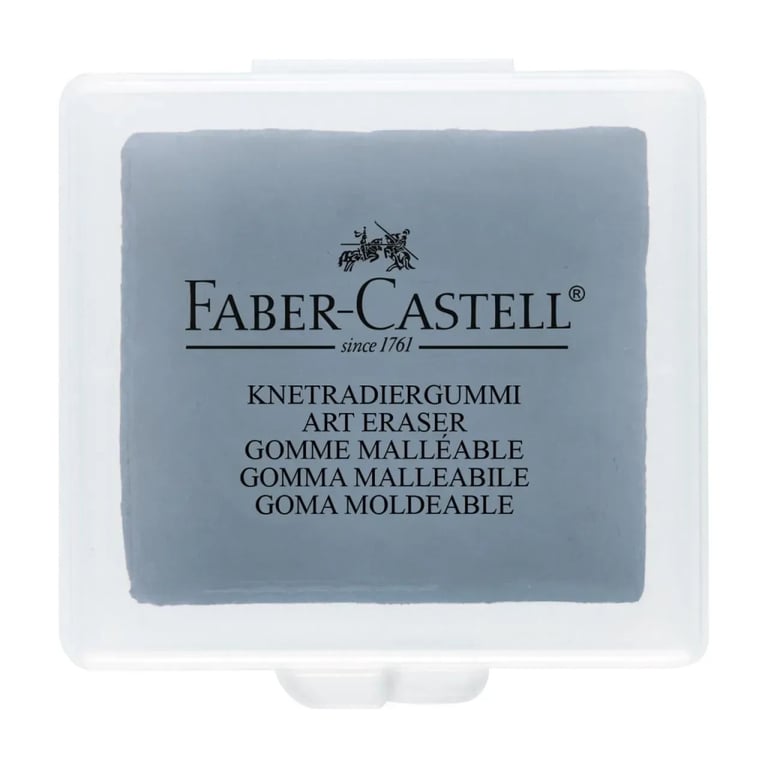Гумка Faber-Castell «Клячка» Kneadable Art в пластиковій коробочці, колір сірий (24291) - фото 1