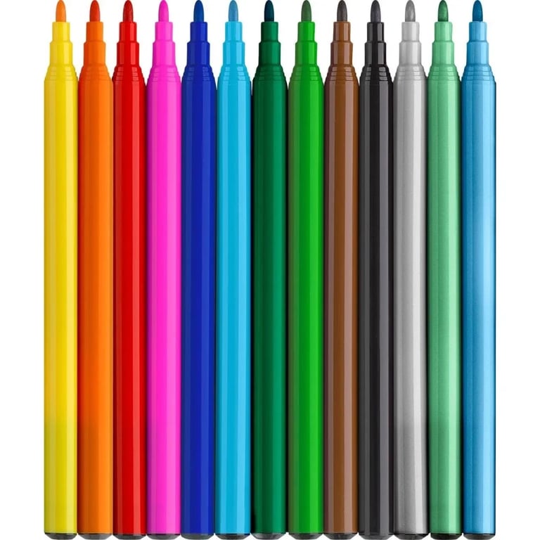 Фломастери Faber-Castell Динозавр 10 кольорів + 3 металика + наклейки у картонній коробці (32962) - фото 3