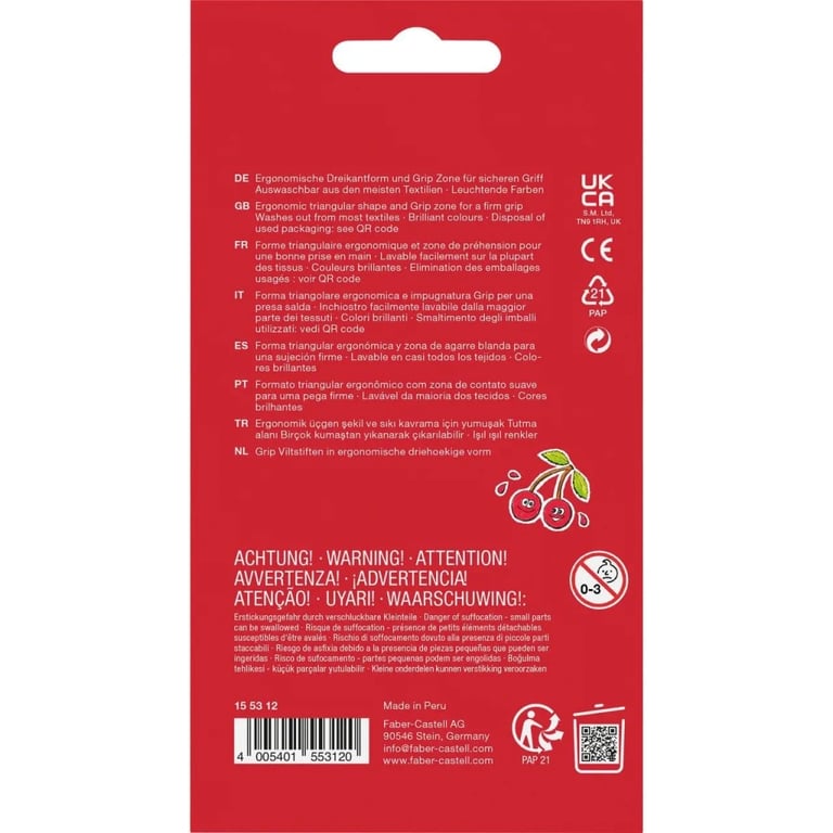 Фломастери Faber-Castell Grip felt-tip pen neon + pastel, тригранні пастельні + неонові, 10 кольорів (30746) - фото 2