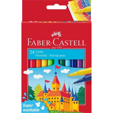 Фломастери Faber-Castell Замок Felt tip pen Castle у картонній коробці 24 кольора (31632) - фото 1