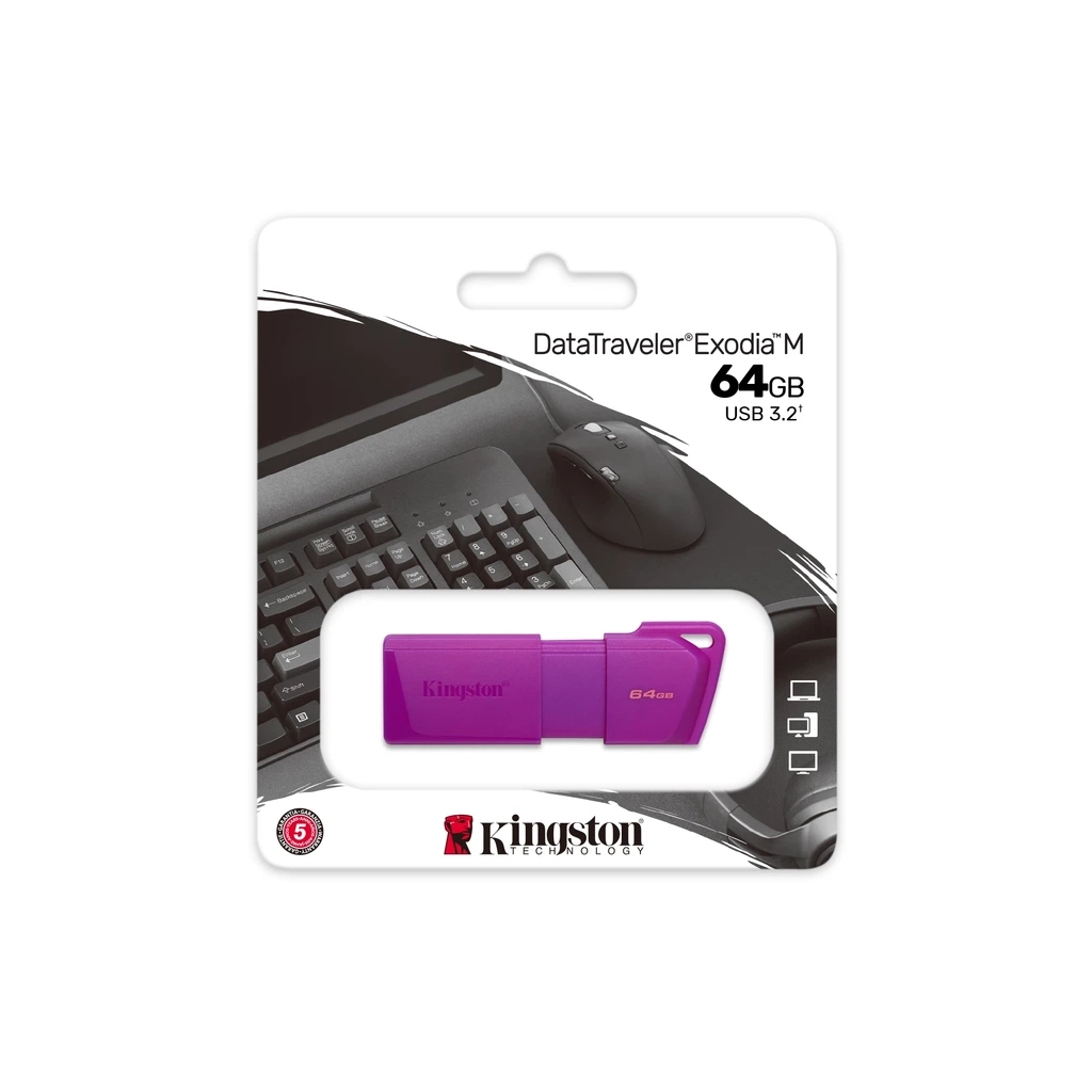 USB флеш накопичувач Kingston 64GB DataTraveler Exodia M Purple USB 3.2 Gen 1 (KC-U2L64-7LP) - фото 4 USB флеш накопичувач Kingston 64GB DataTraveler Exodia M Purple USB 3.2 Gen 1 (KC-U2L64-7LP) - фото 4