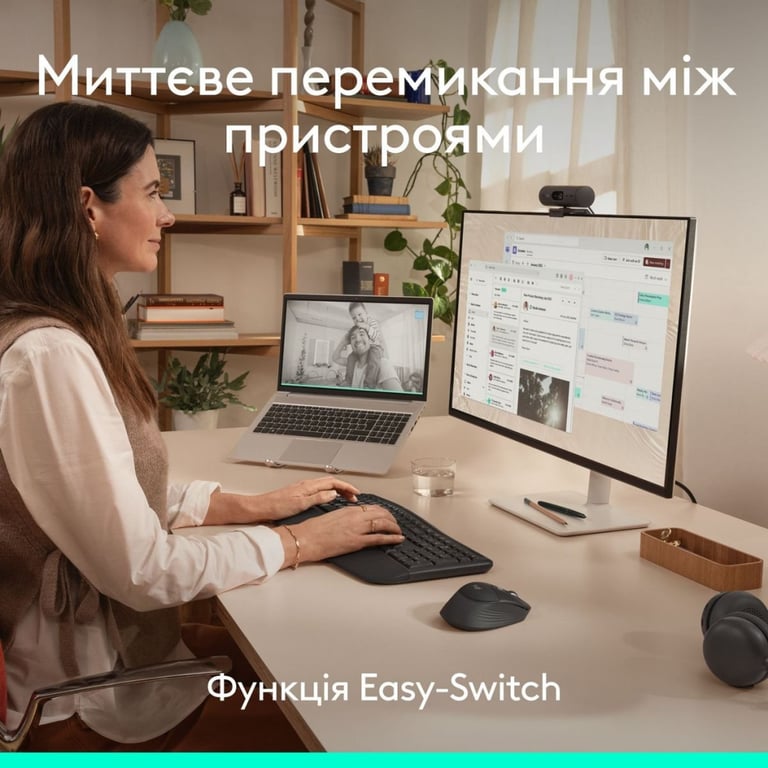 Мишка Logitech Signature Comfort Plus M850L Wireless/Bluetooth/USB-C for Business Graphite (910-007704) - фото 7
