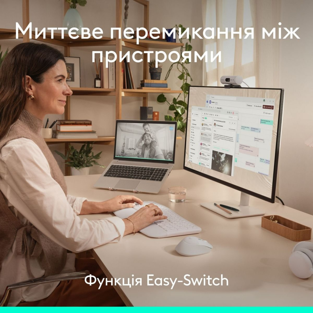 Мишка Logitech Signature Comfort Plus M850L Wireless/USB-C Off-White (910-007716) - фото 8 Мишка Logitech Signature Comfort Plus M850L Wireless/USB-C Off-White (910-007716) - фото 8