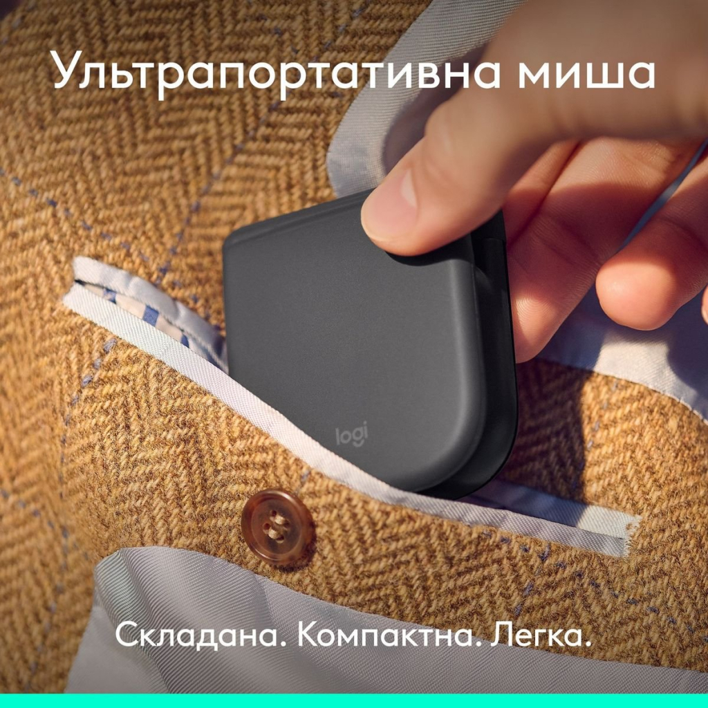 Мишка Logitech Mobi Fold Bluetooth Graphite (910-007604) - фото 2 Мишка Logitech Mobi Fold Bluetooth Graphite (910-007604) - фото 2