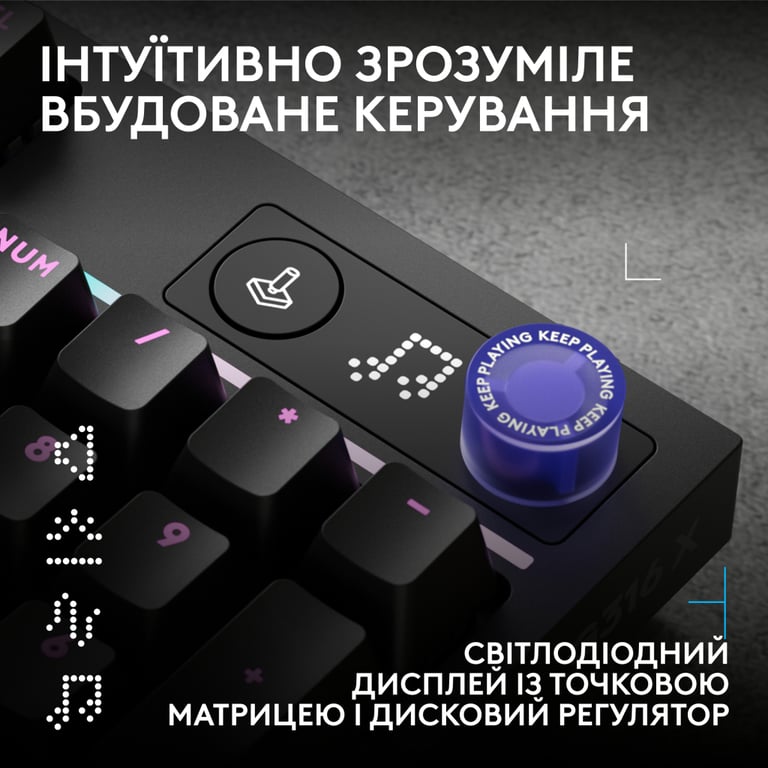Клавіатура Logitech G316 X TKL USB UA Black (920-014205) - фото 5