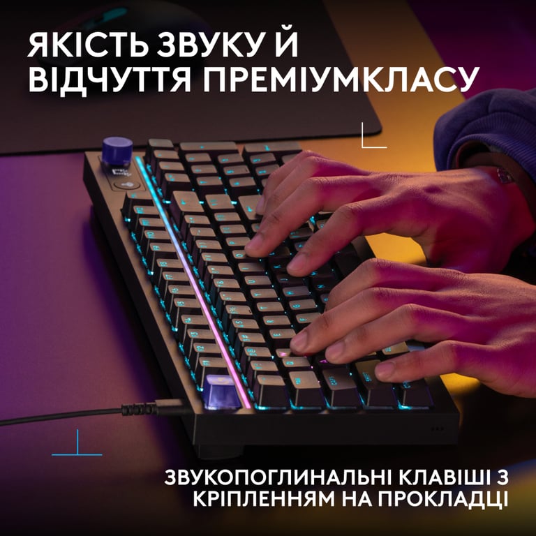Клавіатура Logitech G316 X TKL USB UA Black (920-014205) - фото 6