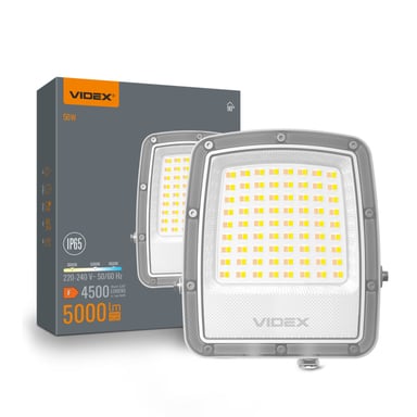 Прожектор Videx F5 50W 3000-5000-6500K 230V White (VL-F5-050CW) - фото 1
