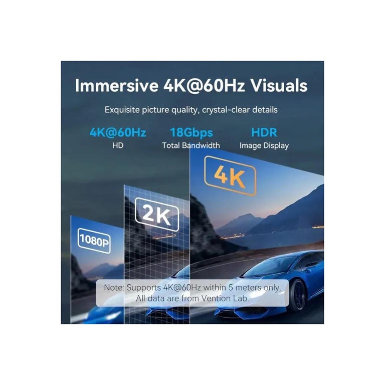 Кабель мультимедійний HDMI M to HDMI M 2.0m 4K60Hz black Vention (ALIBH) - фото 6