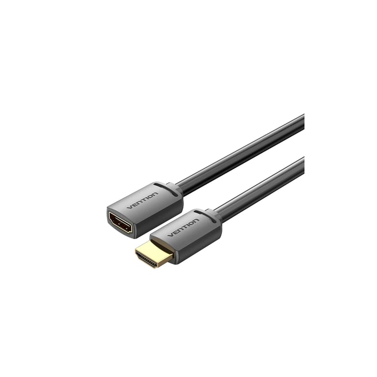 Кабель мультимедійний HDMI M to HDMI F 0.5m 4K60Hz black Vention (AHCBD) - фото 1