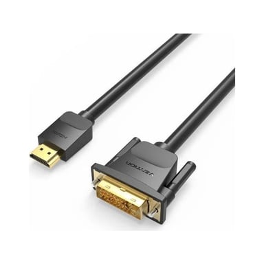 Кабель мультимедійний HDMI M to DVI M 1.5m 24+1pin 4K60Hz black Vention (ABFBG) - фото 1