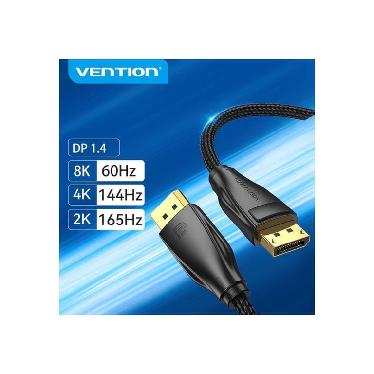 Кабель мультимедійний DisplayPort M to DisplayPort M 1.5m 16K60Hz/8K240Hz fabric gray Vention (HGCHG) - фото 3
