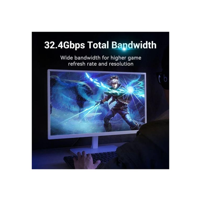Кабель мультимедійний DisplayPort M to DisplayPort M 1.5m 16K60Hz/8K240Hz fabric gray Vention (HGCHG) - фото 4