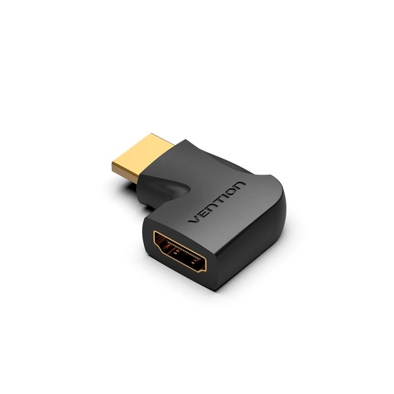 Перехідник HDMI M to HDMI F 4K60Hz 90° corner black Vention (AIPB0) - фото 1