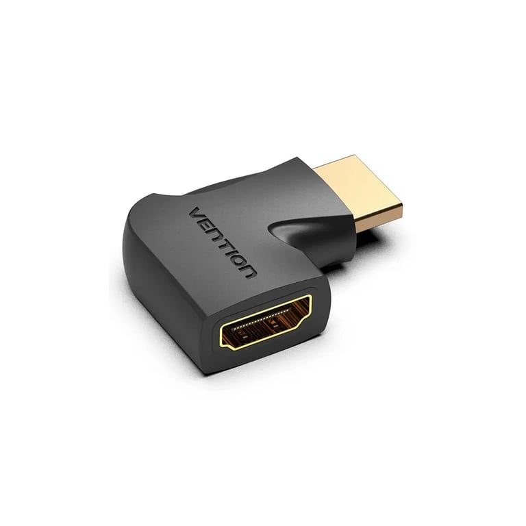 Перехідник HDMI M to HDMI F 4K60Hz 90° corner black Vention (AIQB0) - фото 1